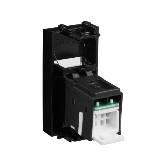 Компьютерная розетка RJ-45 модульная, кат.6, "Avanti", "Черный квадрат", 1 модуль Компьютерная розетка RJ-45 модульная, кат.6, "Avanti", "Черный квадрат", 1 модуль