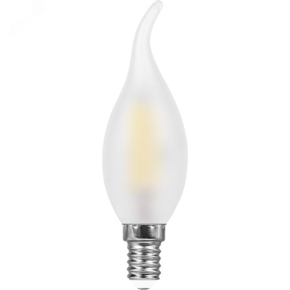 Лампа светодиодная LED 9вт Е14 теплый матовая свеча на ветру FILAMENT FERON 25959