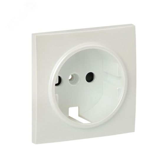 Валенсия лицевая панель розетки 1-местной с/з 16А жемчуг с защ. штор. EKF ESR16-L-028-50