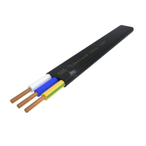 Кабель силовой ППГ-П нг(А)-HF 3х6ок(N.PE)-1 однопроволочный черный (барабан) Алюр 00-00009711