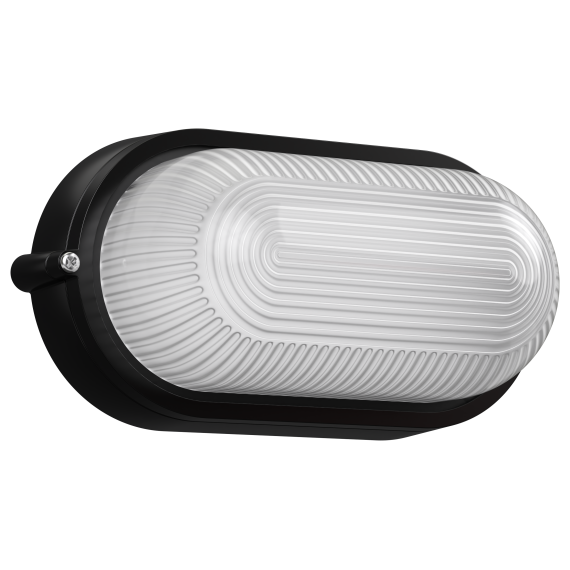 Светильник НПП1401 овал 60Вт IP54 черный IEK