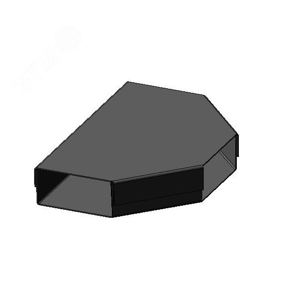 Отвод Т-образный ЛМ60.30-Т УТ1.5 с крышкой  оцинкованный лист (толщина покрытия 10 -18 мкм) S0.8 Завод ЭМИ Курган П0000004973