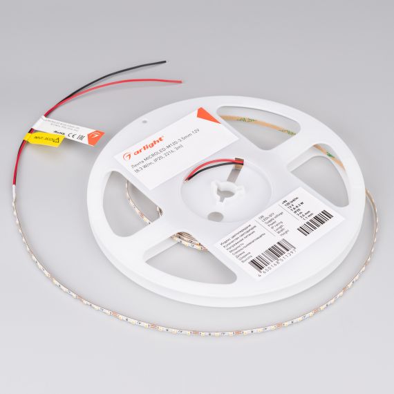 Лента LED MICROLED-M120-3.5мм 12V Warm2700 (8.3 W/m, IP20, 2216, 3m) (ARL, узкая) Arlight 033120