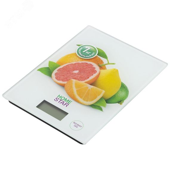 Весы кухонные электронные HS-3008 до 7 кг, рисунок ''Цитрусы'' HomeStar 101215