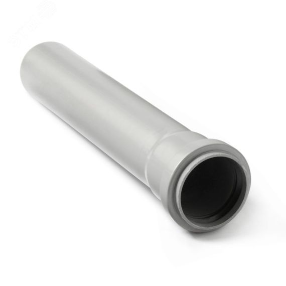 Труба канализационная 50x2000 мм PP, однораструбная, серая PRO AQUA 500053