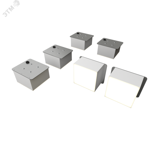 Светильник светодиодный RVE-LBX-PLAZA-7510-6-GR (Квадрат Грильято 6шт 65х65х40мм 27Вт встраиваемый 4000K Белый) RVElektro RVE00003225