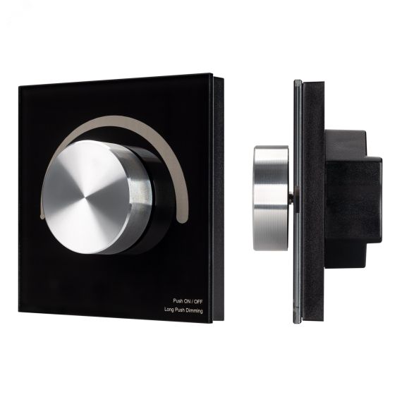 Панель Rotary SMART-P28-DIM Black (12-24V, 2.4G) (ARL, IP20 Пластик, 5 лет) Arlight 027102
