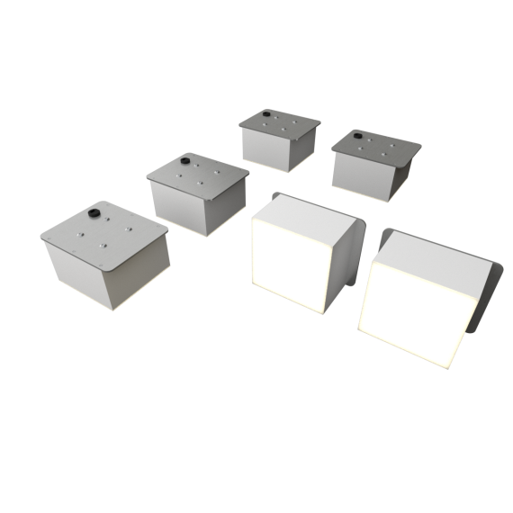 Светильник светодиодный RVE-LBX-PLAZA-7510-6-GR (Квадрат Грильято 6шт 65х65х40мм 27Вт встраиваемый 4000K Белый) RVElektro RVE00003225