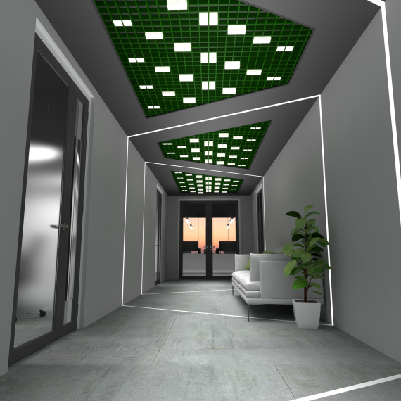 Светильник светодиодный RVE-LBX-PLAZA-7510-6-GR (Квадрат Грильято 6шт 65х65х40мм 27Вт встраиваемый 4000K Белый) RVElektro RVE00003225