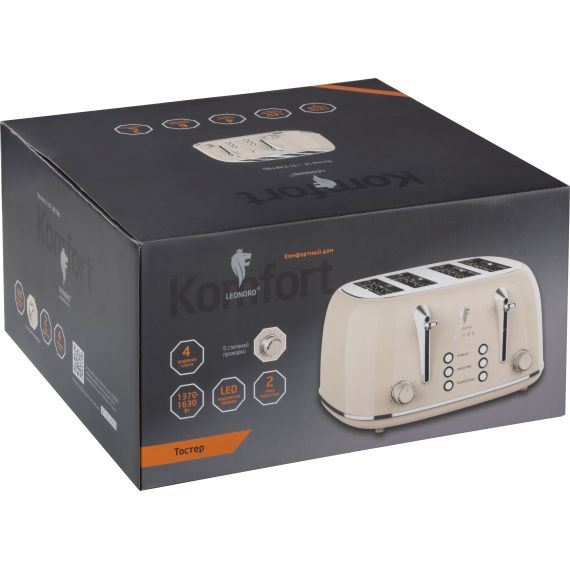 Тостер LE-1913 RETRO Leonord 107479