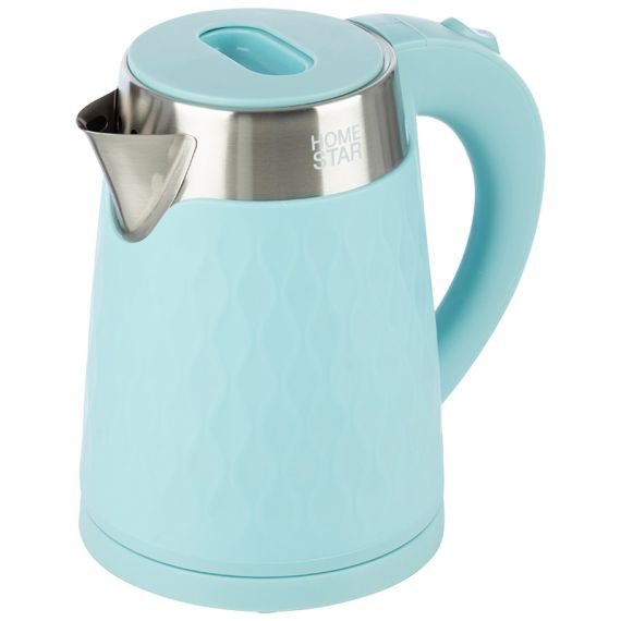 Чайник HS-1021 на 1.7 л, двойной корпус, цвет голубой HomeStar 102761