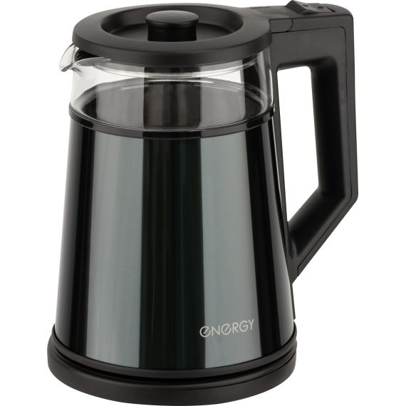 Чайник электрический E-200 на 1,2л, цвет серый, двойной корпус Energy ВиК 107011