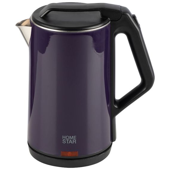 Чайник HS-1036 на 1.8 л, двойной корпус, цвет фиолетовый HomeStar 102758
