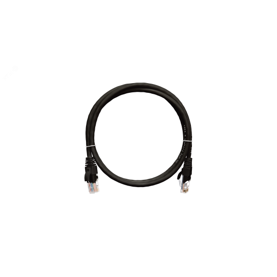 Патч-корд U/UTP 4 пары, Кат.5e, 2хRJ45/8P8C, T568B, 7х0,205мм, PVC, черный, 0.,5м NIKOMAX/NIKOLAN NMC-PC4UD55B-005-BK