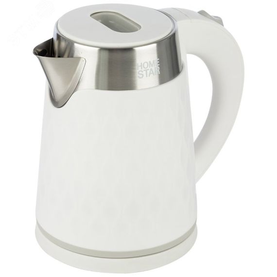 Чайник HS-1021 на 1.7 л, двойной корпус, цвет белый HomeStar 102760