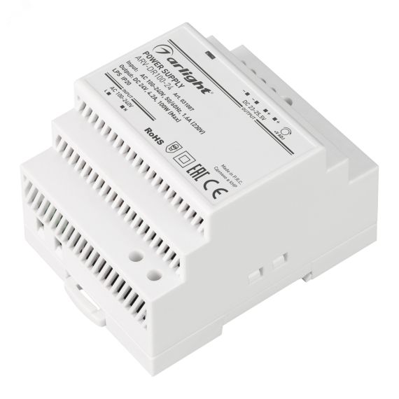 Блок питания ARV-DR100-24 (24V, 4.2A, 100W) (ARL, IP20 DIN-рейка) Arlight 031087