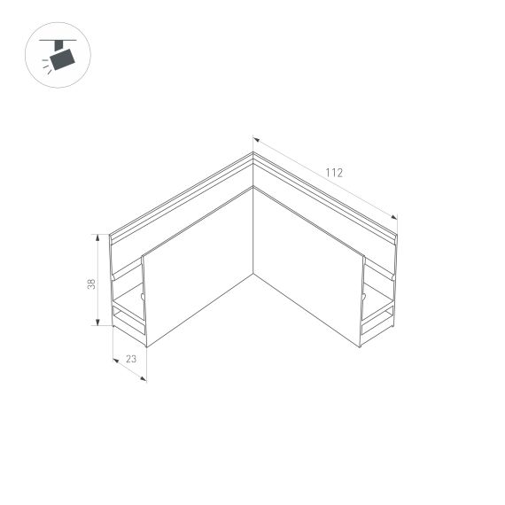 Угол S2-LINE-7977-L90W внешний (ARL, Металл) Arlight 021263