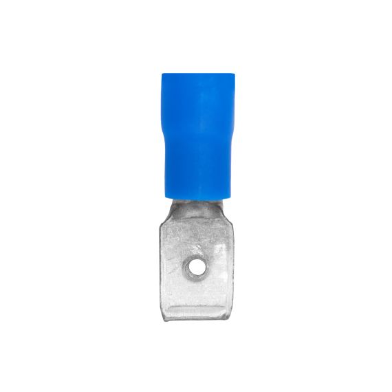 Наконечник плоский с изолир.фланцем (вилка) 1,5-2,5 кв.мм 6,3х0,8 мм (РПИ-П)