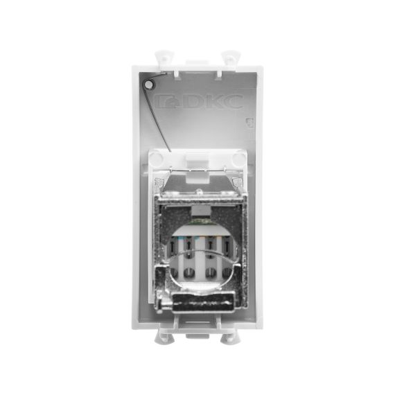 Компьютерная розетка RJ-45 модульная, кат.5е экранированная, "Avanti","Белое облако", 1 модуль Компьютерная розетка RJ-45 модульная, кат.5е экранированная, "Avanti","Белое облако", 1 модуль