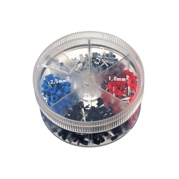 Контейнер наконечников-гильз с изолир.фланцем 1,00 кв.мм красный (1 упаковка - 1000 шт) Контейнер наконечников-гильз с изолир.фланцем 1,00 кв.мм красный (1 упаковка - 1000 шт)