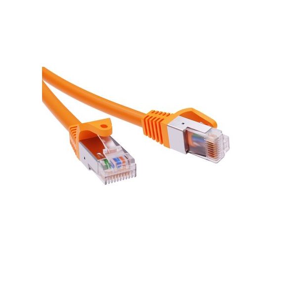 Патч-корд экранированный CAT6A F/UTP 4х2, LSZH, оранжевый, 1.5м