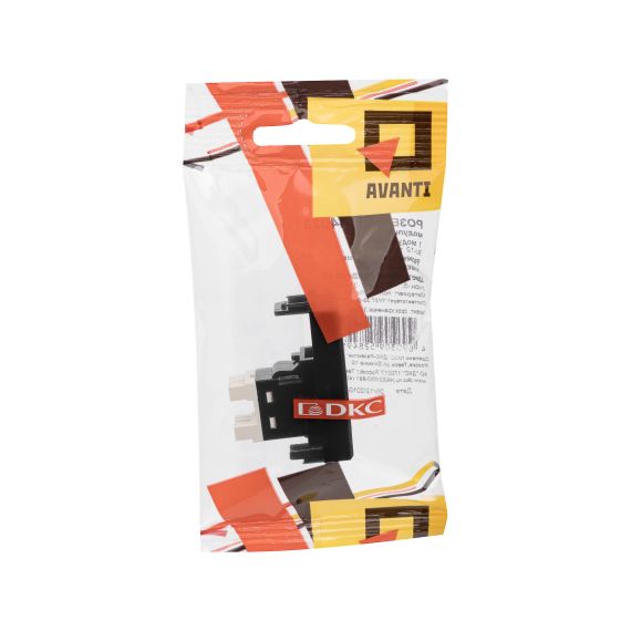 Телефонная розетка RJ-12 модульная, "Avanti", "Черный квадрат", 1 модуль Телефонная розетка RJ-12 модульная, "Avanti", "Черный квадрат", 1 модуль