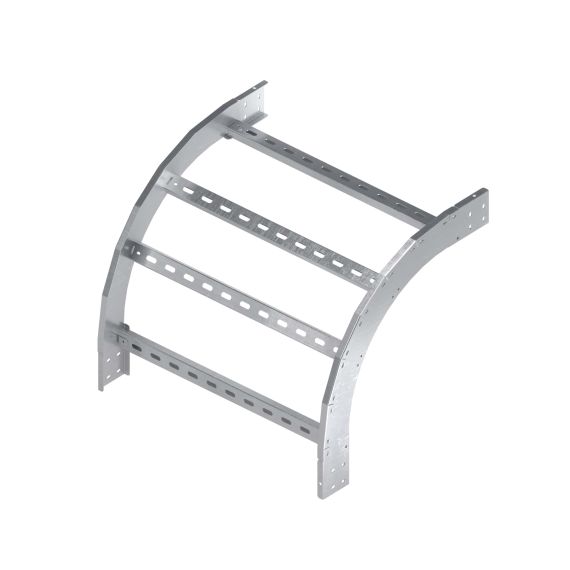 Угол лестничный вертикальный внешний 90 градусов 80х400, толщ. 3 мм, R300, в комплекте с крепёжными элементами, необходимыми для монтажа, алюминий