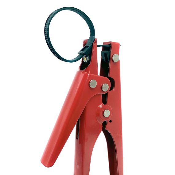 Хомут PA12 атмосфероустойчивый из полиамида 12, плоский замок, черный,9х350