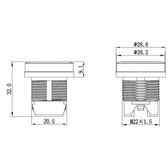 Чертеж M22P-FMBP