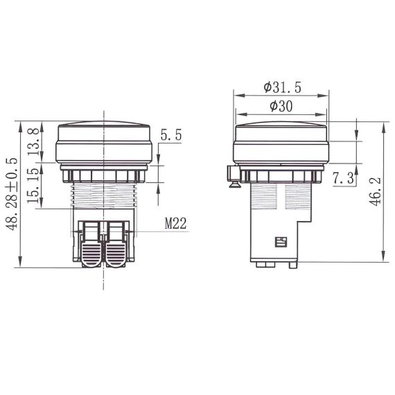 Чертеж M22L-F220WPP