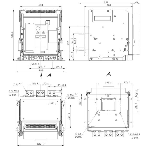 Чертеж AGS16N-S3DH-6-222K