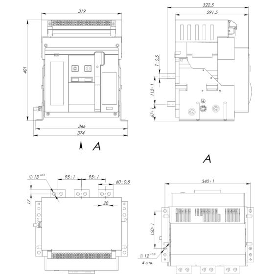 Чертеж AGS16S-N3FH-6-222K
