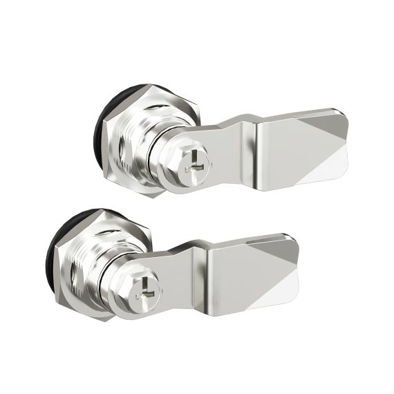 Комплект поворотных замков с личинкой под уникальный ключ для навесныхкорпусов, 2 шт., ключи в комплекте