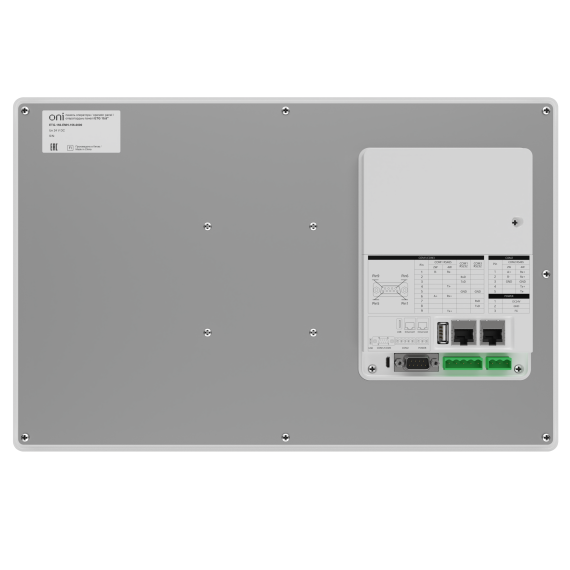 Панель оператора базовая 15,6" резистивный экран. Корпус: металл; 1хEthernet, 2хRS485/232/422, 1хRS485/422; 2хUSB; 24В DC ONI