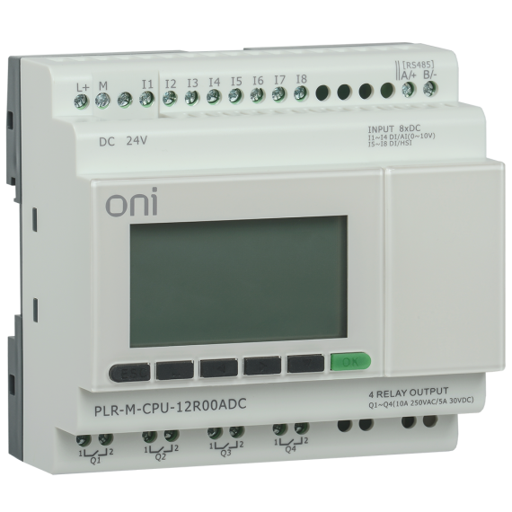Микро ПЛК PLR-M. CPU DI08/DO04(R) 24В DC ONI