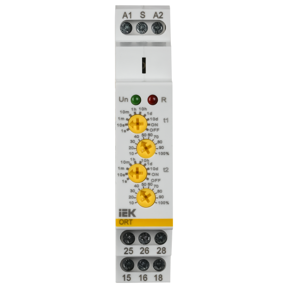 Реле времени ORT 2 контакта 2 уставки 12-240В AC/DC IEK