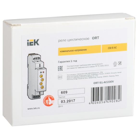 Реле циклическое ORT 1 контакт 230В AC IEK