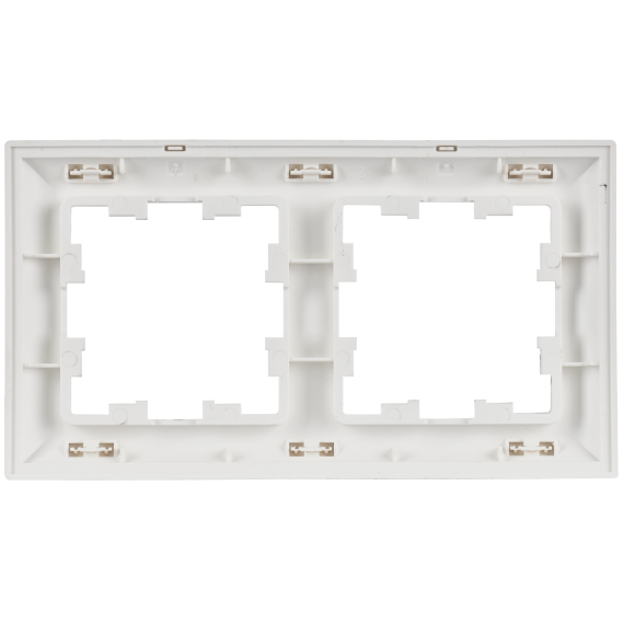 BRITE Рамка 2-местная РУ-2-БрАБ арктический белый/белый IEK
