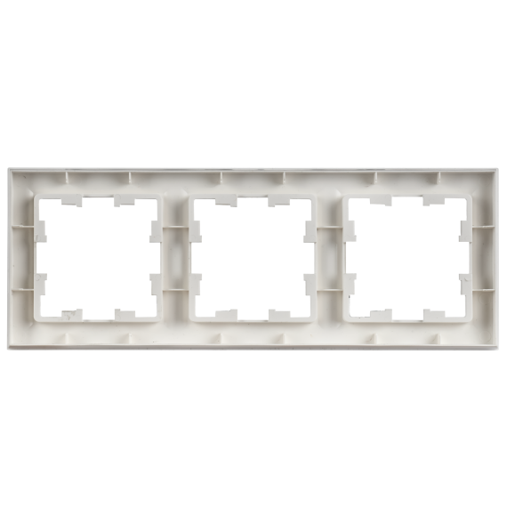 BRITE Рамка 3-местная РУ-3-БрАБ арктический белый IEK