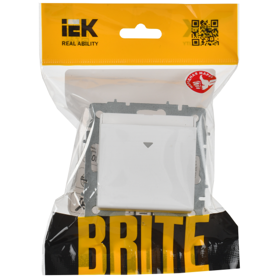 BRITE Выключатель карточный 30А ВС10-1-8-БрАБ арктический белый IEK
