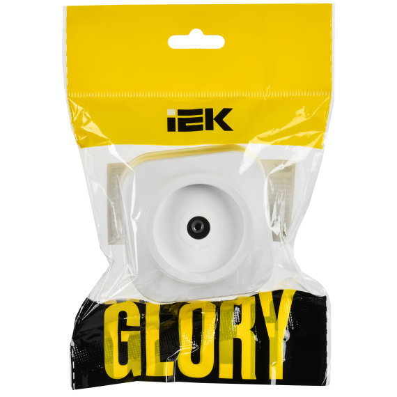 GLORY Розетка для открытой установки TV РТВ20-ХБм белый матовый IEK