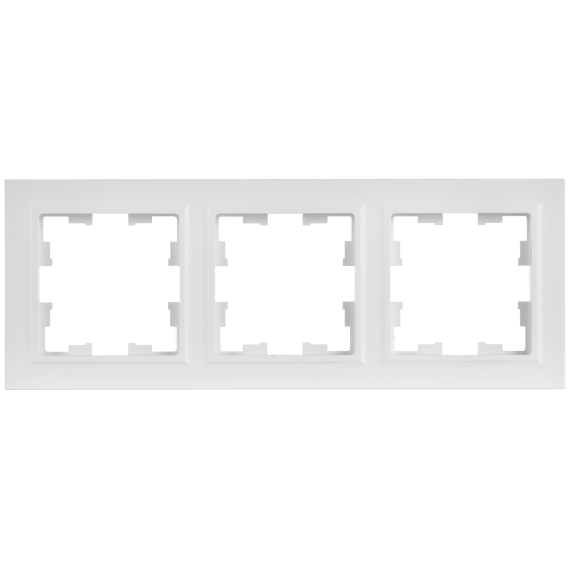 BRITE Рамка 3-местная РУ-3-БрАБ арктический белый IEK