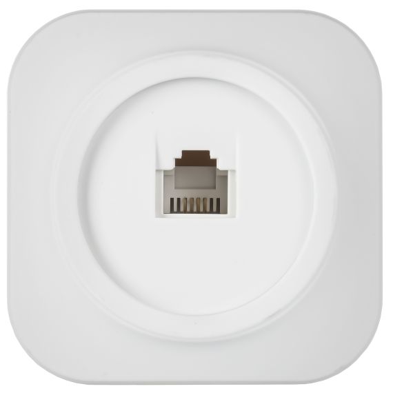 GLORY Розетка для открытой установки телефонная RJ11 РТ20-ХБм белый матовый IEK