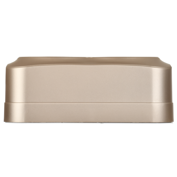 GLORY Розетка 2-местная для открытой установки с заземлением с защитными шторками 16А РСш22-3-ХШм шампань матовый IEK