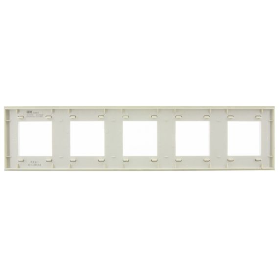 SKANDY Рамка 5-местная SK-F25B стекло беж. IEK
