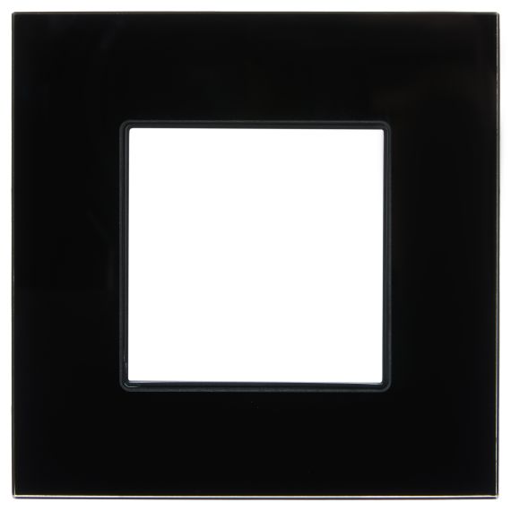 SKANDY Рамка 1-местная SK-F21Bl стекло черный IEK
