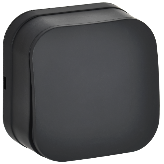 GLORY Выключатель 1-клавишный для открытой установки 10А ВС20-1-0-ХЧм черный матовый IEK