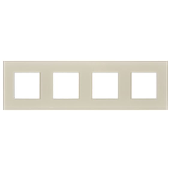 SKANDY Рамка 4-местная SK-F24B стекло беж. IEK