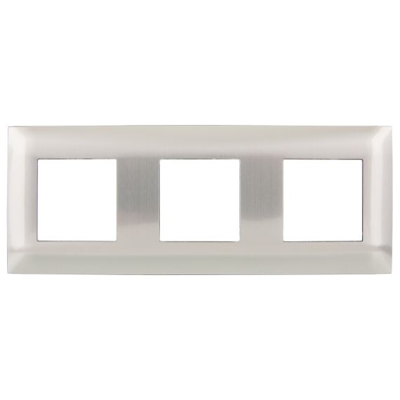SKANDY Рамка 3-местная SK-F33N металл никель IEK