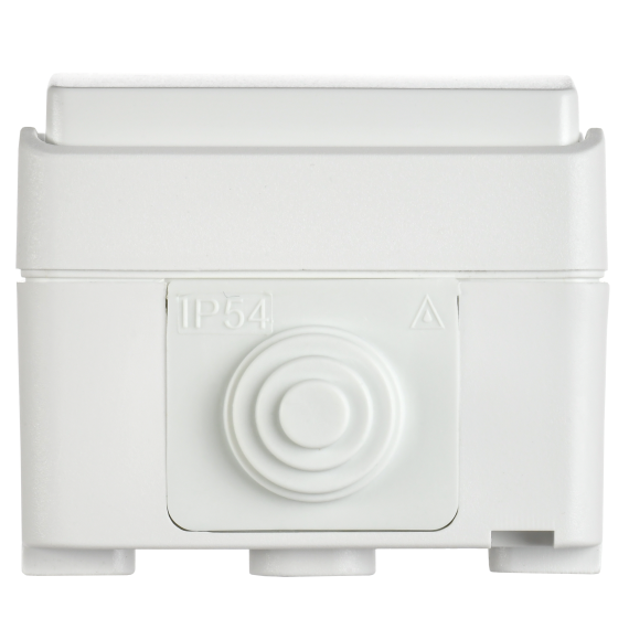 FORS Выключатель 1-клавишный проходной с индикацией для открытой установки 10А IP54 ВС20-1-1-ФБ белый IEK